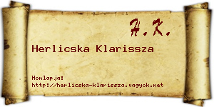 Herlicska Klarissza névjegykártya